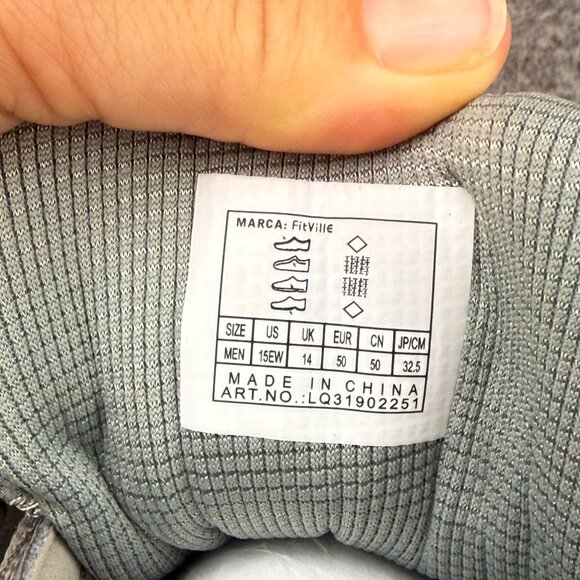✅Mens 15EW FitVille Rebound Core Grey Running/Walking Shoes Athletic Comfort - Picture 2 of 13